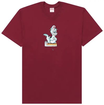 Supreme Dinosaur Tee Burgundy