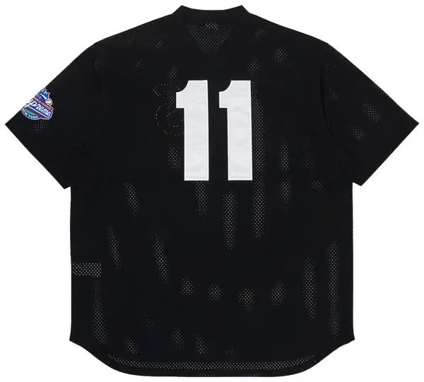 Supreme S Logo Baseball Jersey Black