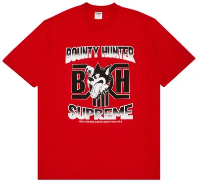 Supreme x Bounty Hunter Wolf Tee Red