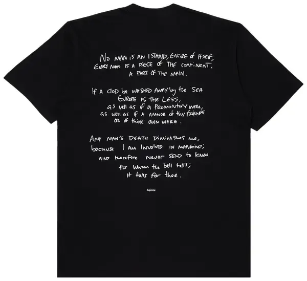 Supreme x Corteiz Rules The World Tee Black