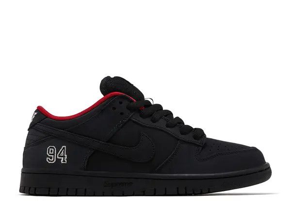 Nike SB Dunk Low Supreme	94 Black, Size: 8