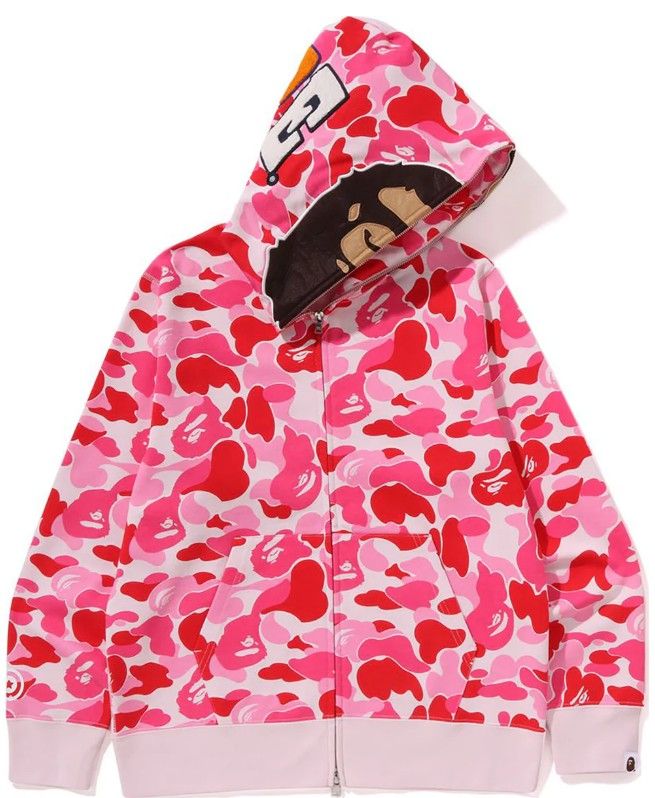 Bape ABC Pink Camo 2nd Ape Full Zip Hoodie