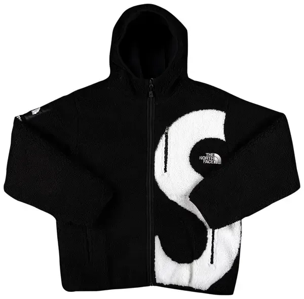 Supreme x The North Face S Logo Hooded Fleece Jacket Black