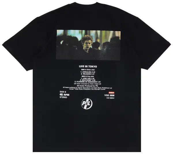 Supreme PiL Live In Tokyo Tee Black