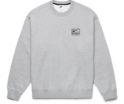 NIke X Stussy FW25 Grey Crewneck