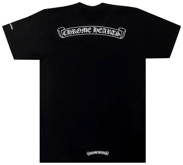 Chrome Hearts Tee Scroll Logo  Black