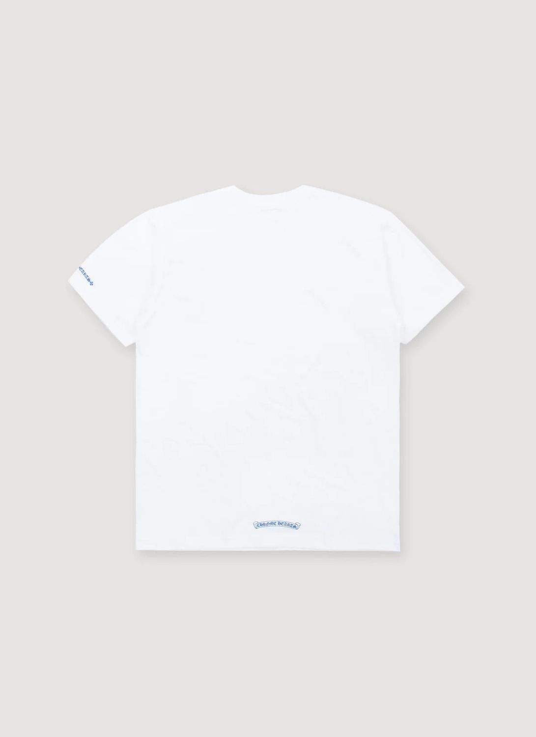 Chrome Hearts Tee  Neck Logo Blue  White