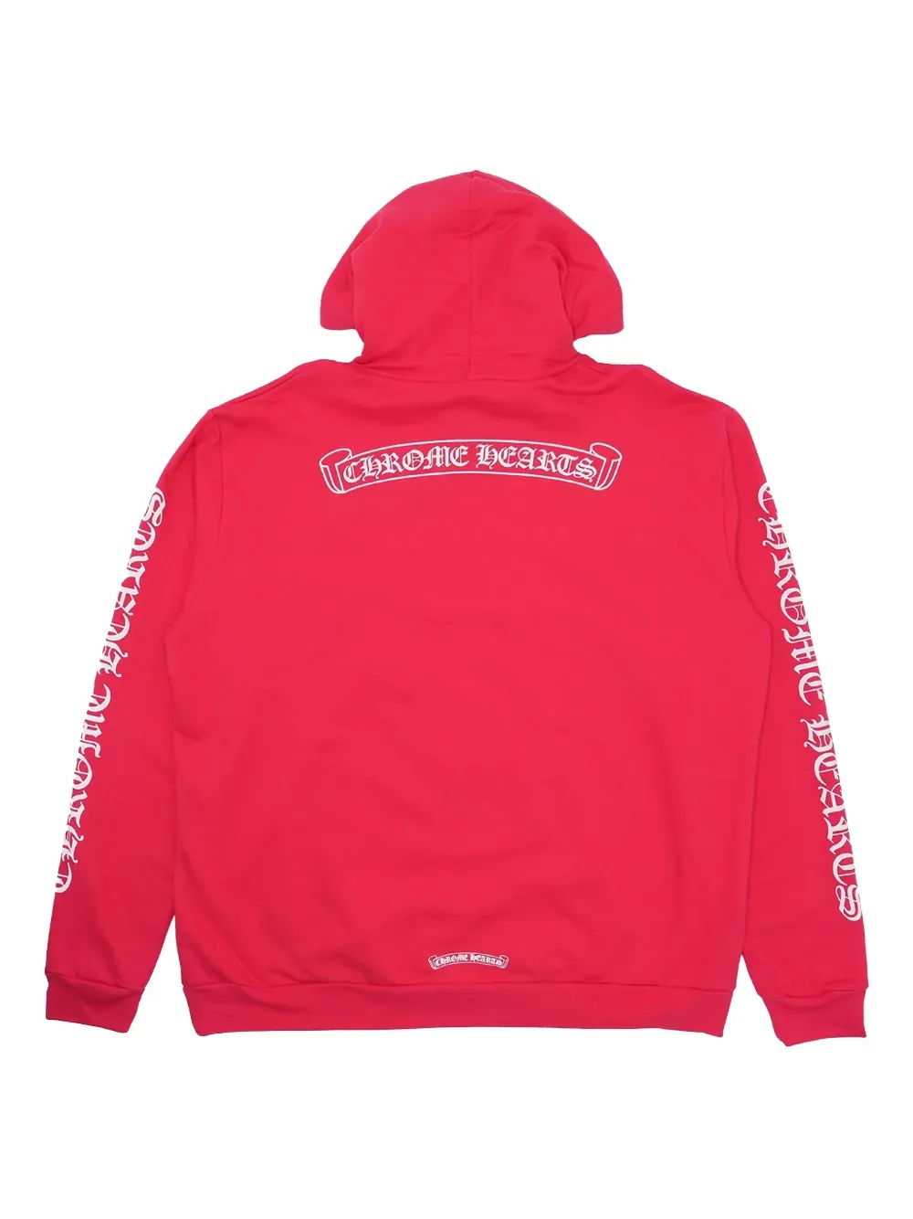 Chrome Hearts Hoodie Scroll Logo Red