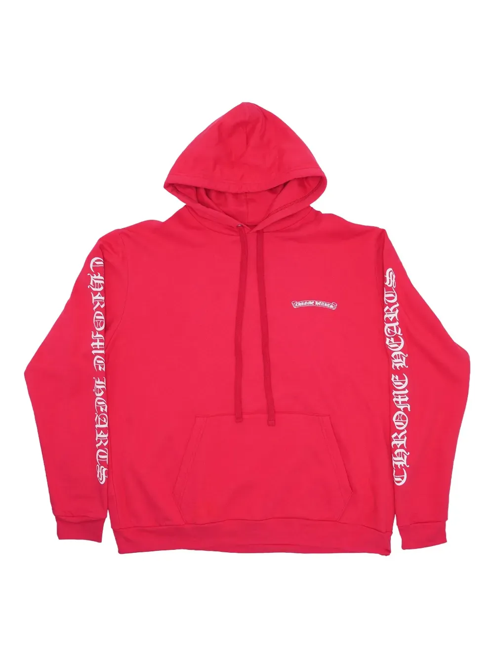 Chrome Hearts Hoodie Scroll Logo Red