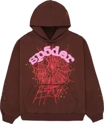 Sp5der Hoodie Web Brown