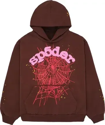 Sp5der Hoodie Web Brown