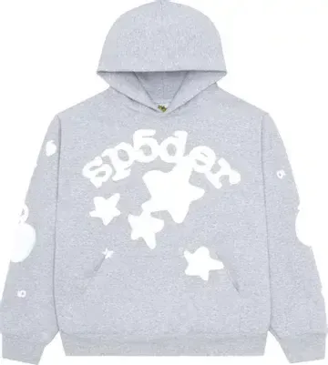 Sp5der Hoodie Beluga Star Grey