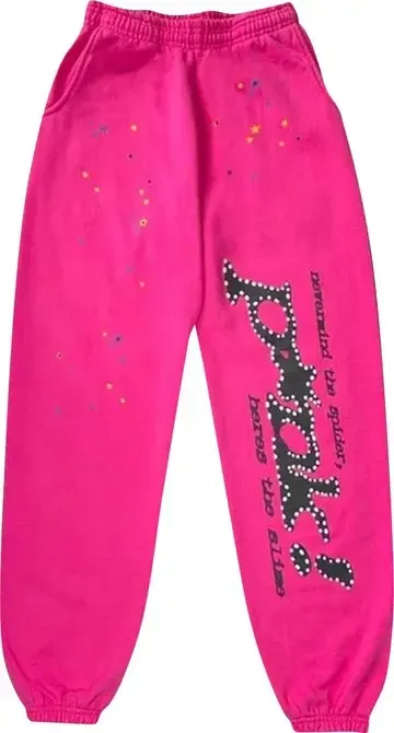 Sp5der Sweatpants P*nk Pink