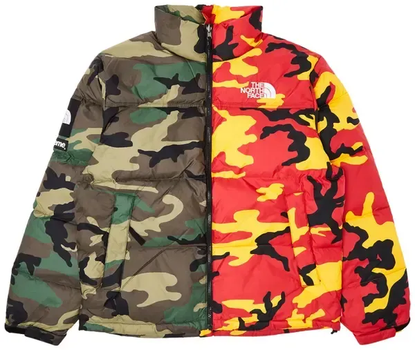 Supreme x The North Face Split Nuptse Jacket Camo