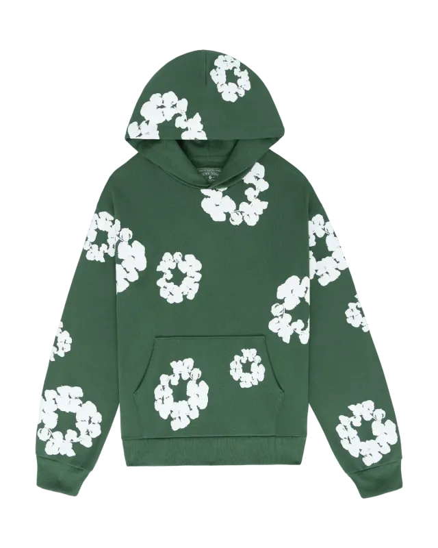 Denim Tears Hoodie Cotton Wreath 'Green'