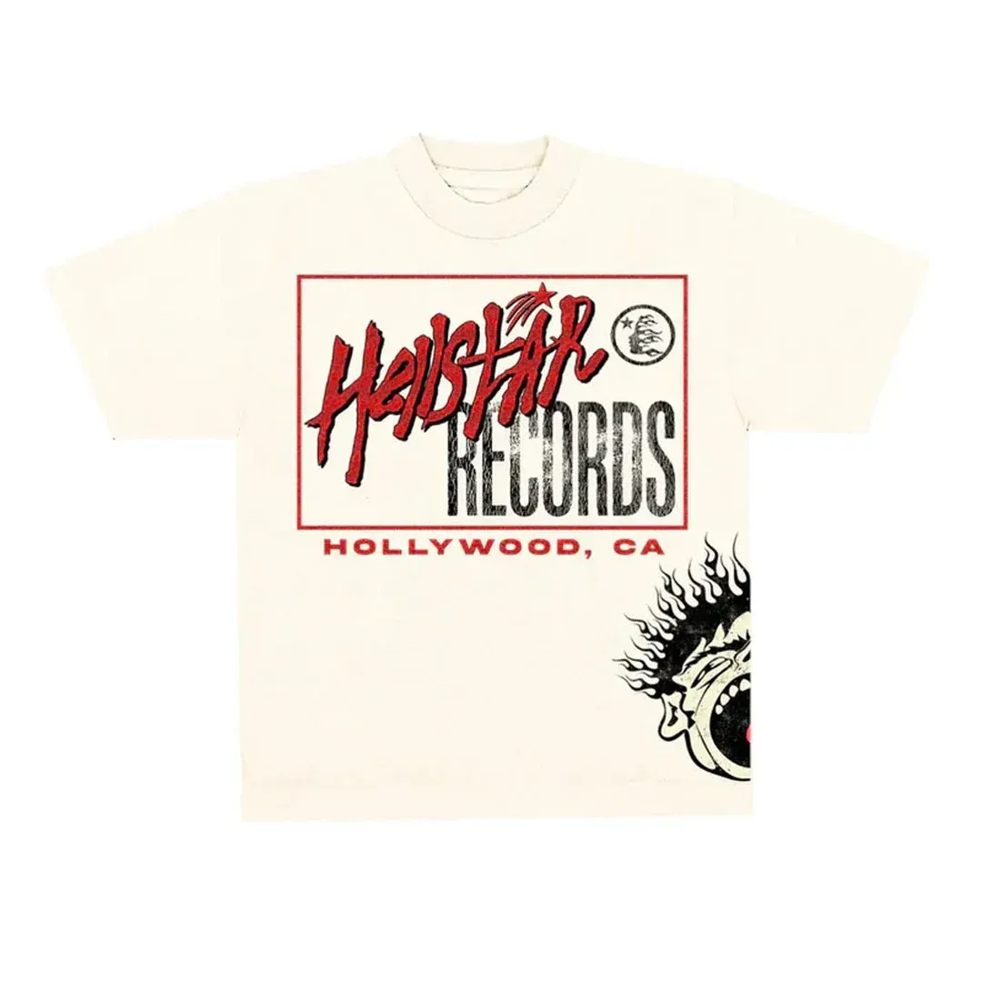 Hellstar Tee 'Records' Cream