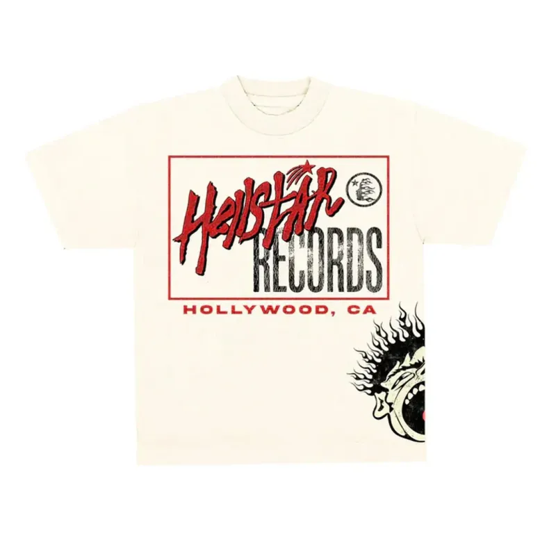 Hellstar Tee 'Records' Cream