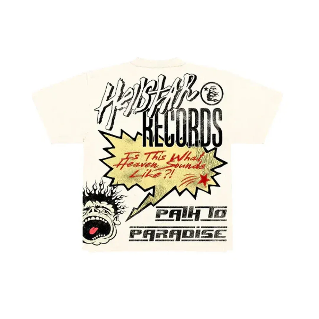 Hellstar Tee 'Records' Cream