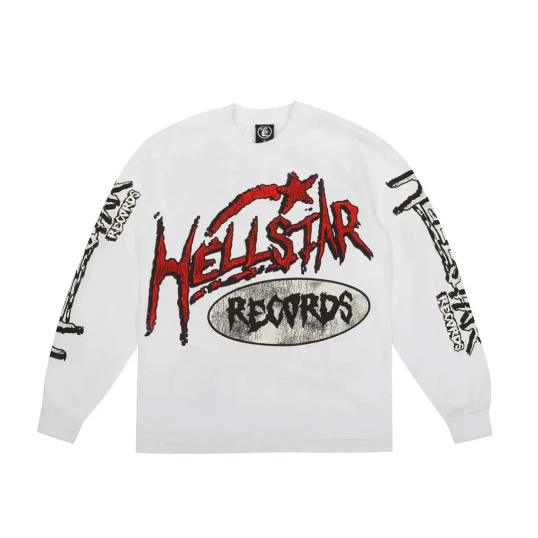 Hellstar Long Sleeve 'Records Tee' White