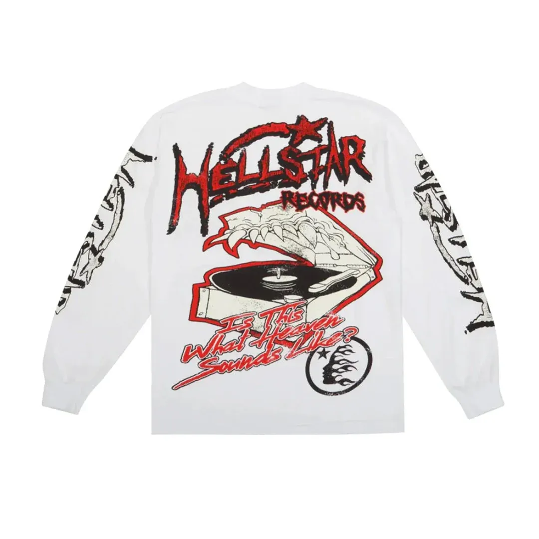 Hellstar Long Sleeve 'Records Tee' White