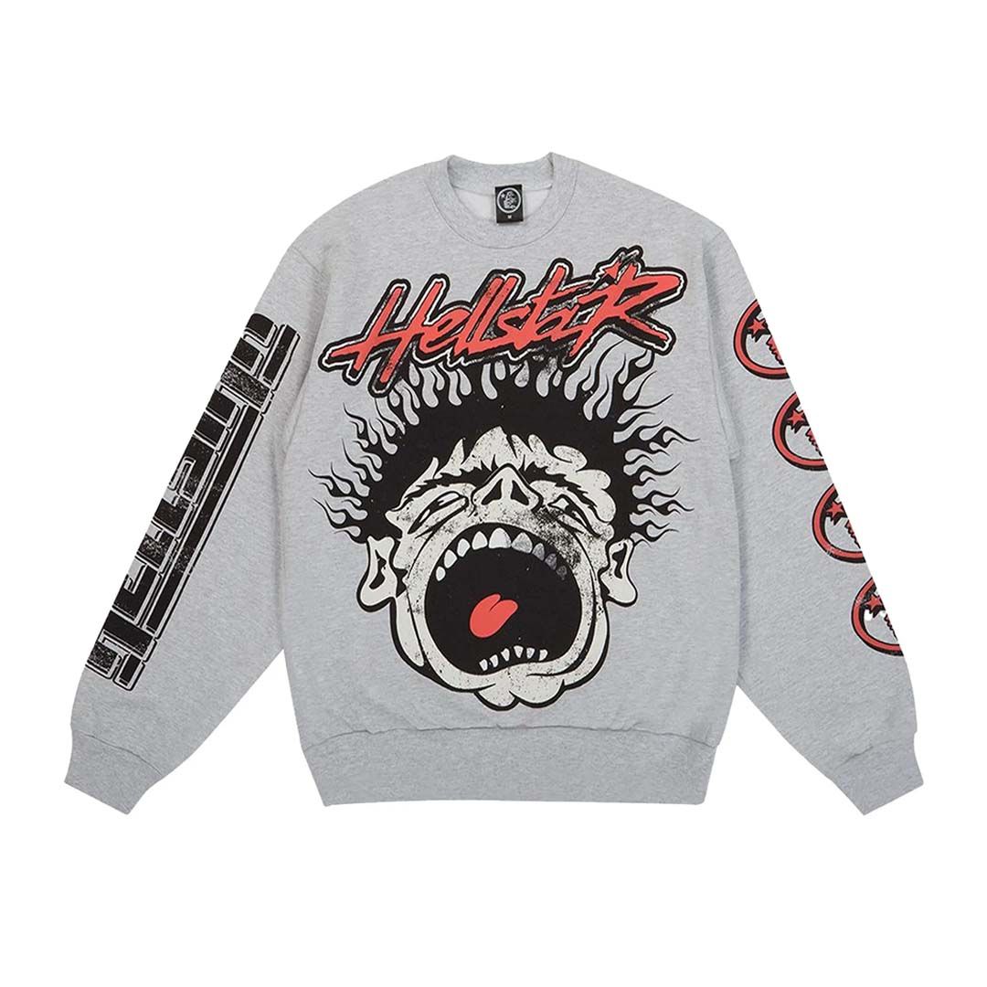 Hellstar Crewneck 'Head' Grey 