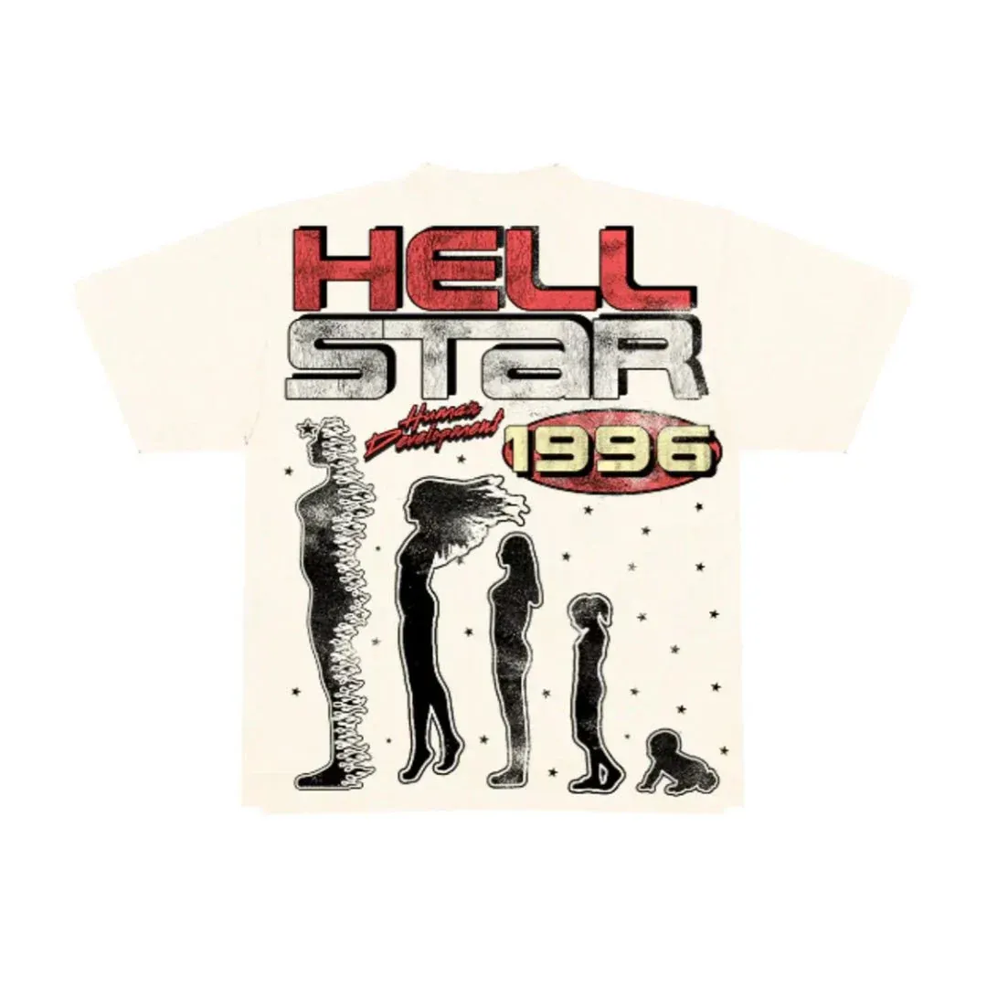 Hellstar Tee 'Human Develop Brain' White