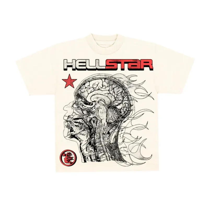 Hellstar Tee 'Human Develop Brain' White