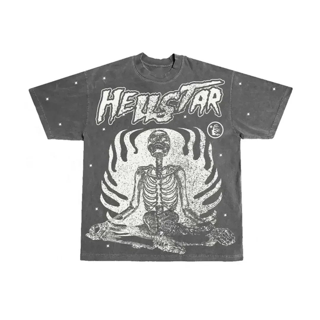 Hellstar Tee 'Reach your inner Peace!' Grey 