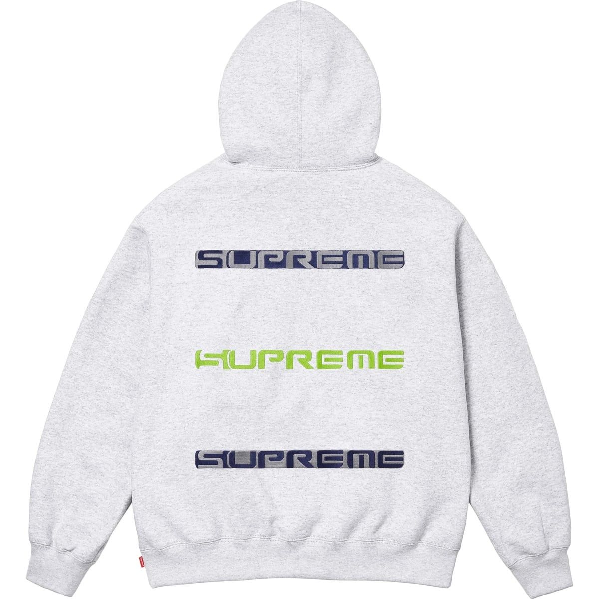  Supreme Hoodie 'FW24 AOI Stacked', Color: Ash Grey, Size: M
