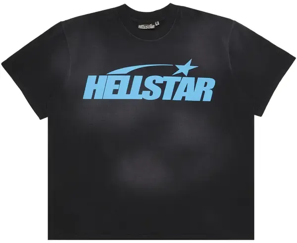 Hellstar Tee Blue Gel Print Black
