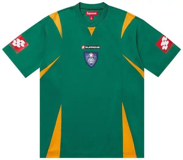 Supreme Soccer Jersey 'FW24 Crest", Color: Green, Size: M