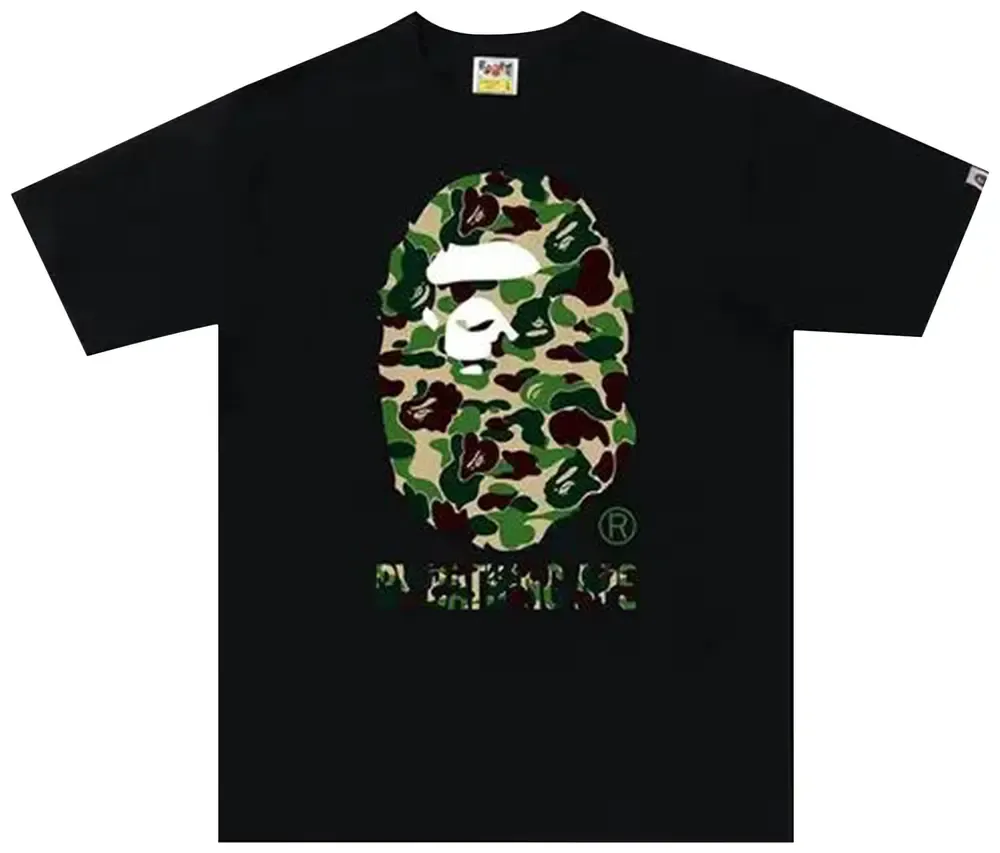 Bape Tee BH Green Sand Camo | Tonal Letter