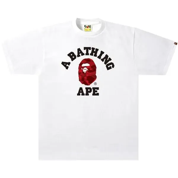 Bape Tee College Red Camo