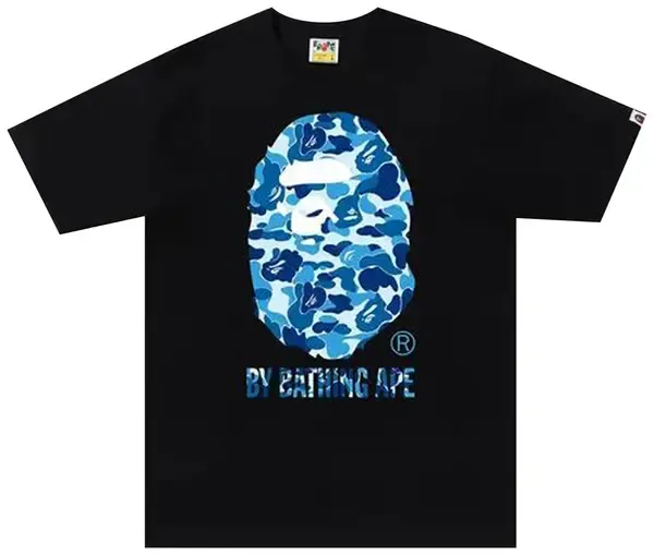 Bape Tee BH Light Blue Camo | Tonal Letter