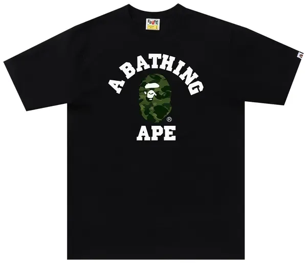 Bape Tee College 'Dark Green Letters'