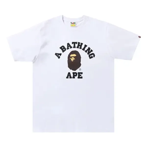 Bape Tee College Brown Bathing Ape Letters-