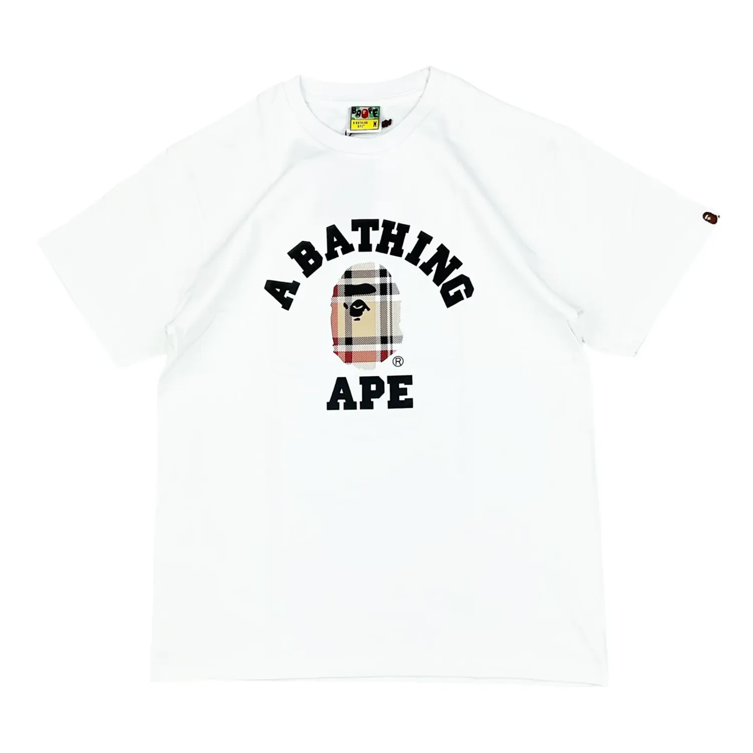 Bape Tee College Burberry | Letters