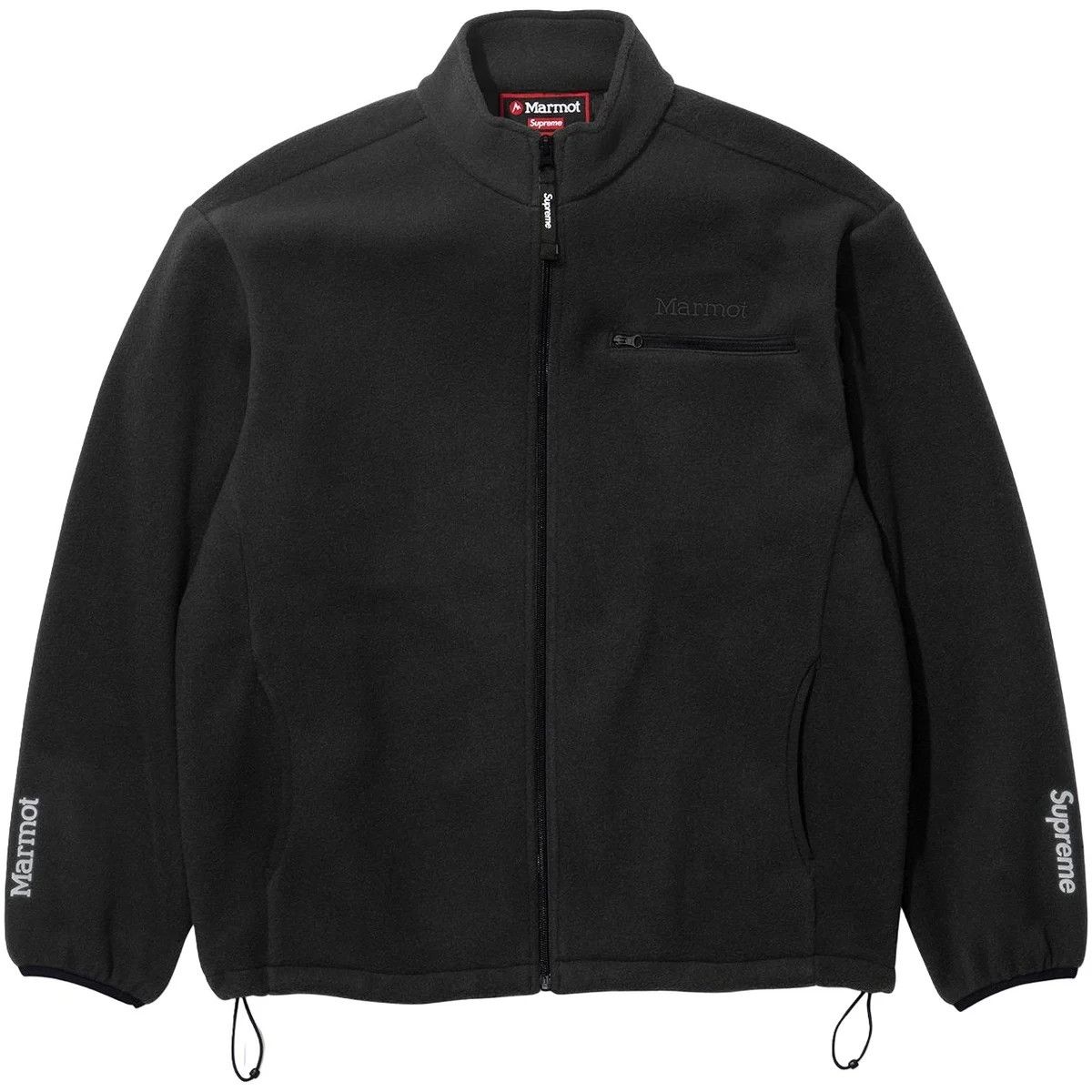 Supreme Marmot Fleece Jacket Black (FW25), Size: L