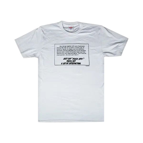 Supreme Just Say No Tee White, Size: M