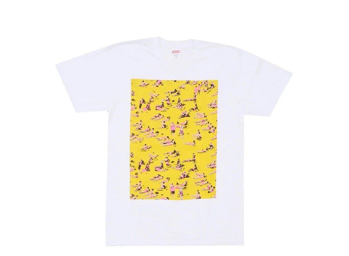 Supreme Tee 'SS16 Beach', Color: White, Size: L