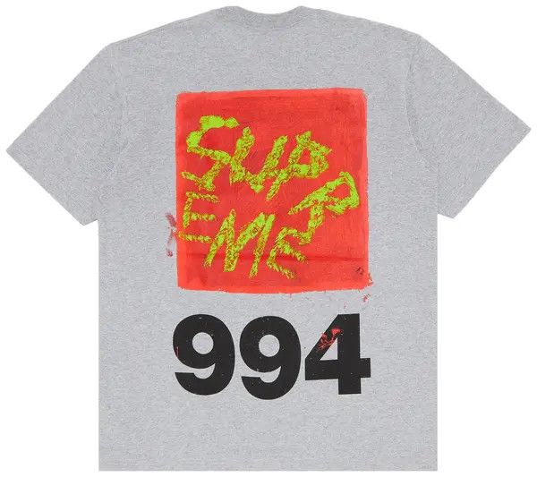 Supreme Paint Tee Heather Grey, Size: L
