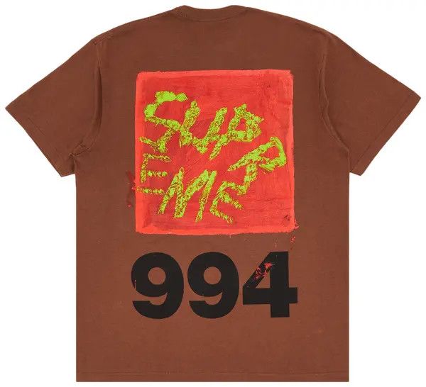 Supreme Paint Tee Brown