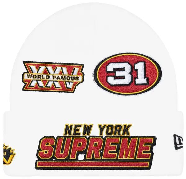 Supreme Beanie Football, Color: White