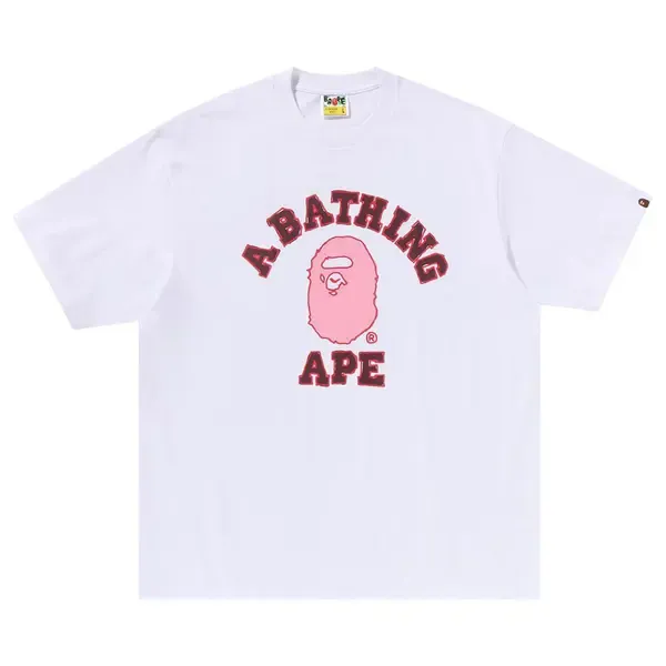 Bape Tee College Pink Marker Outline