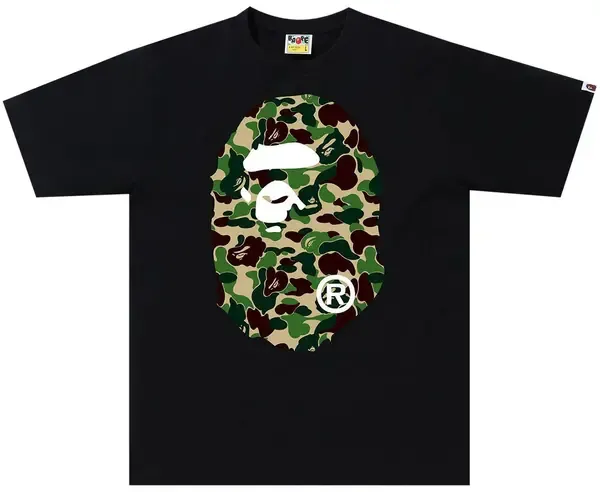 Bape Tee BH Green Sand Camo F/B