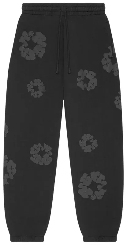 Denim Tears Sweatpants Cotton Wreath 'Tonal Black'