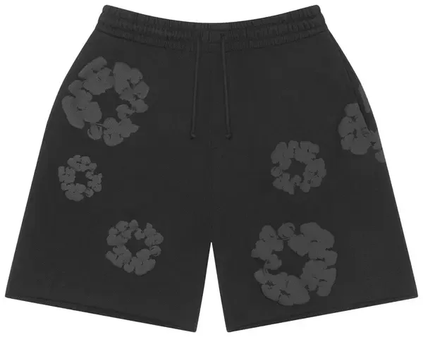 Denim Tears Sweat Shorts Cotton Wreath 'Tonal Black'