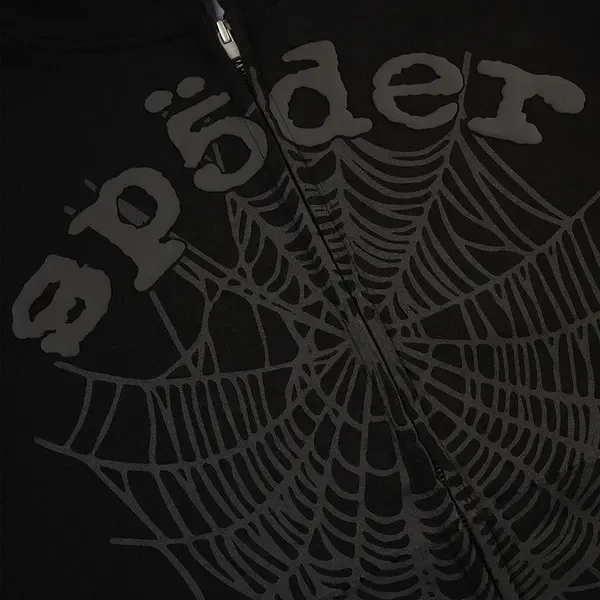 Sp5der Zip Up 'OG Web Phantom V2 Black'