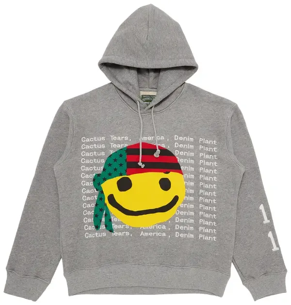 Denim Tears Hoodie Happy Face 'CPFM Grey'