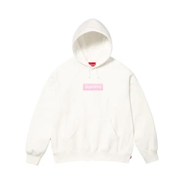Supreme Hoodie 'FW25 Box Logo' | , Color: WHITE | PINK, Size: L